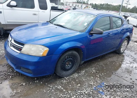 2013 Dodge Avenger Se V6 из США, поврежденный, VIN 1C3CDZAG2DN748537